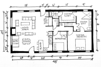 give you advise on 1 small home floor plan layout