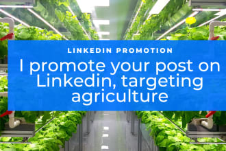 promote your agriculture article on linkedin