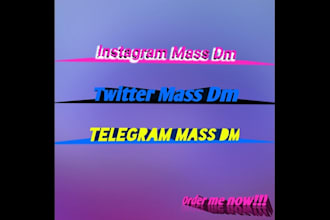 do instagram mass dm, twitter mass dm, facebook mass dm, telegram mass dm