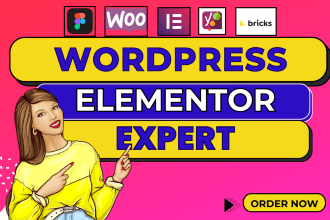 design elementor pro website landing page clone website as elementor expert
