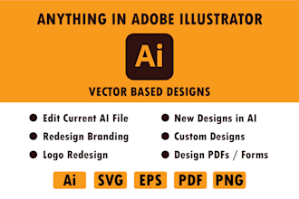 do and edit any adobe illustrator work