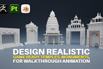 design monuments or temples in blender 3d for you