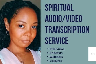 transcribe spiritual new age audio, convert video to text
