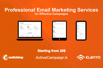 setup your email marketing flows in klaviyo mailchimp activecampaign