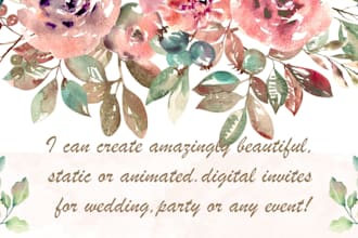 create static or animated, invites for all occasions