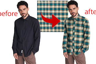 do change clothing color and pattern professionally