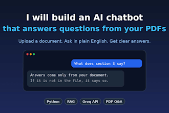 build an ai chatbot that answers questions from your pdfs