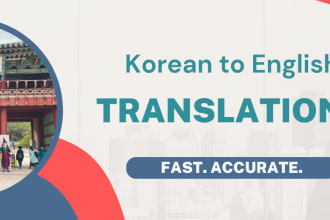 translate korean documents to english for you