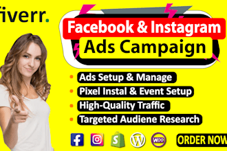 be your facebook ads campaign manager to set up and run fb ads campaign, shopify