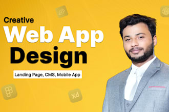do create web app design website ui ux design, dashboard ui, landing page design