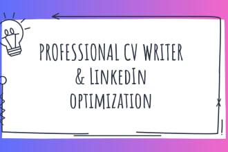 create resumes, cover letters or optimize your linkedin profile