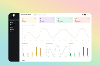design dashboard, web app, CRM and admin panel UI