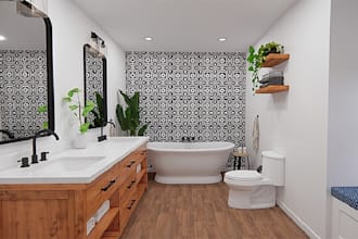 design bathroom interior design and realistic render