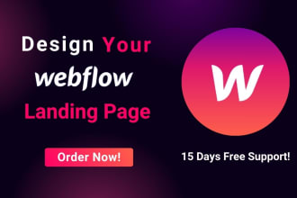 design, redesign or develop your webflow landing page or saas website