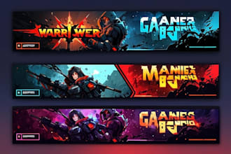 design professional, outstanding, gaming twitch banner