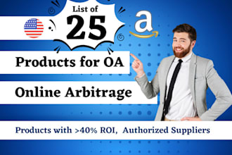 do amazon fba product research for amazon online arbitrage, list of 25 prodcuts
