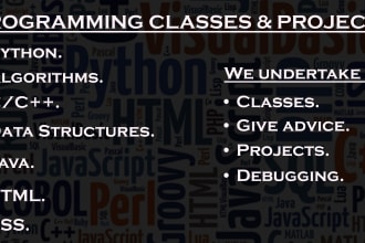 code and analyze programming projects and develop algorithms and logics required