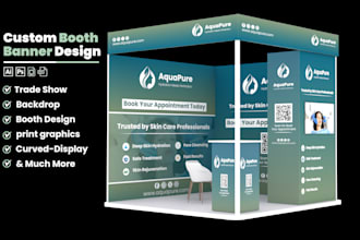 design trade show booth, backdrop and exhibition stand