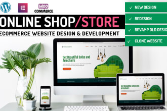 do wordpress ecommerce website with woocommerce elementor