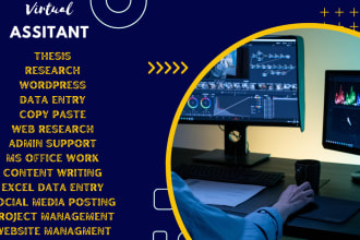 do data entry research admin support content writing