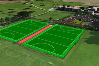 create landscaping design and sports complex master plan