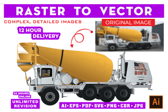 manually complex vector tracing, recreate image logo quickly
