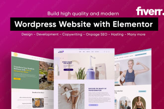 build responsive wordpress website design using elementor pro