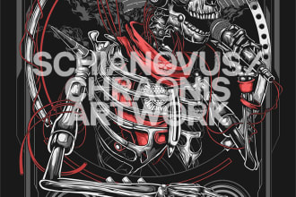 design posters in a vector horror or macabre style