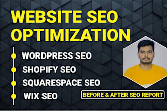 do website onpage SEO optimization for wordpress, shopify, magento, and wix