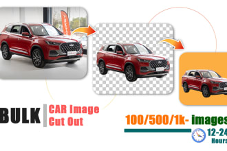 bulk 100 car images background cut out within 12 hours
