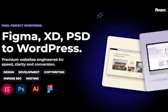 convert figma to wordpress, xd, psd to wordpress using elementor pro