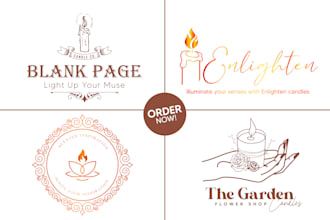 do an eye catchy candle amazing logo design