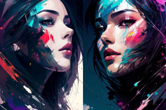 desgin and edit custom art illustration portrait of yours with ai
