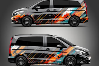 do a graphic vehicle wrap design for your car, van, truck