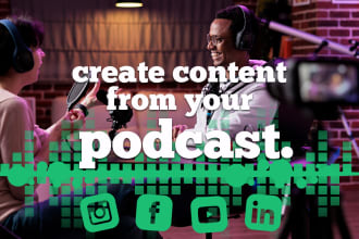 do your podcast video editing for social, youtube, webinar