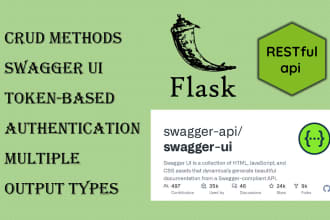 develop flask web app and restful API
