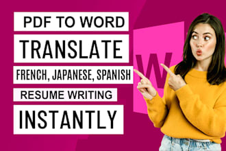 do document translation and resume writing with convert PDF to word