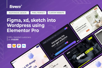 convert figma, xd, psd, sketch into responsive wordpress website