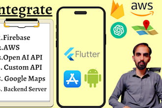 develop flutter app, flutter firebase, and flutter rest API app