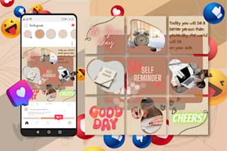 design instagram puzzle feed or instagram grid post