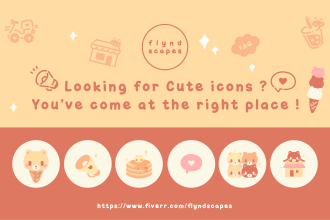 design cute icons useful for marketing
