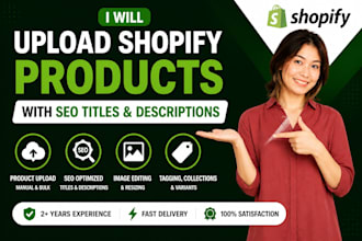 list shopify products with SEO titles and descriptions