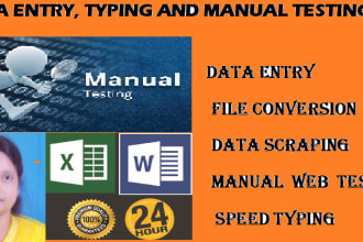 best manual tester, data entry operator, customer support executive, copy paste
