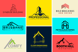 do minimal construction mortgage realtor real estate logo brand identity design