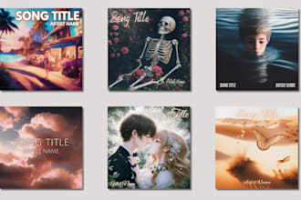 create retro 70s style album cover art for your single