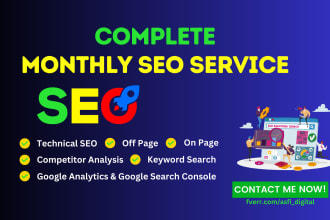 do full monthly seo service to rank on first page