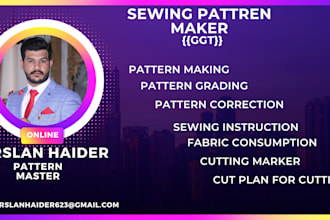 make sewing patterns making  by using ggt