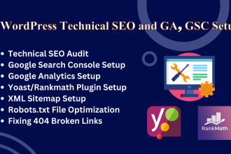 do wordpress technical SEO and ga, gsc setup