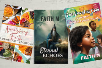 create a professional book cover or ebook cover with custom images