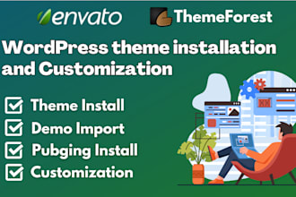 do wordpress premium theme installation and demo import
